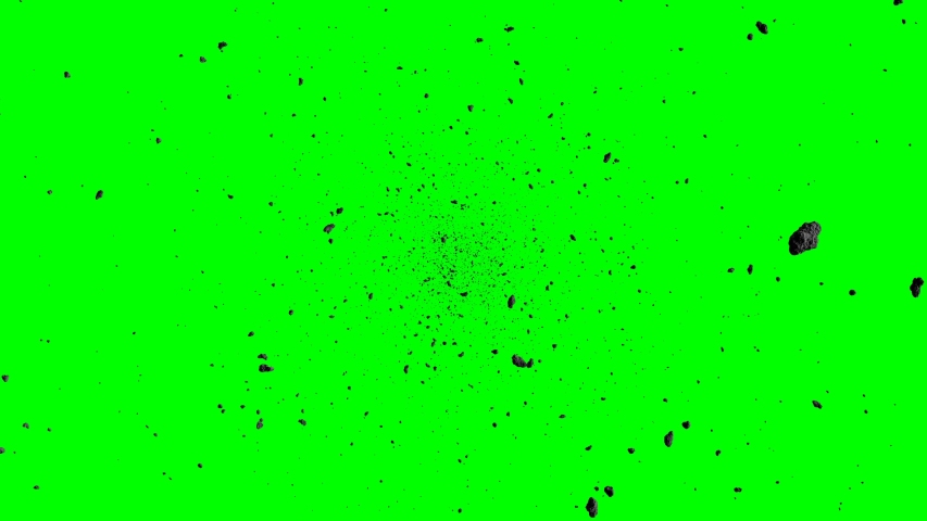 asteroid belt fly through, science fiction space scene, isolated on green screen background, 4k loop Royalty-Free Stock Footage #1041447307