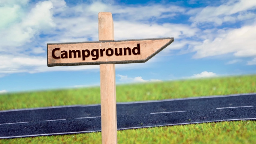 Street Sign the Way to Camping