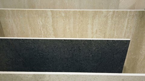 samples of ceramic granite for laying on floors