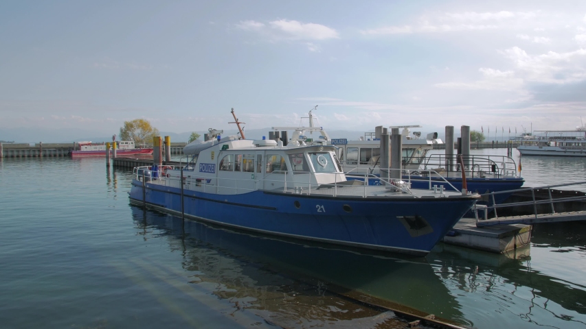 The Police Boat In Port