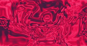 Liquid metal waving marble texture moving background. Animated red hologram plasma motion graphic. Abstract waving fluid flow animation 4k video