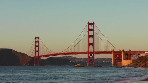 The Golden Gate Bridge as seen from Baker Beach, San Francisco, California, USA, 2018
