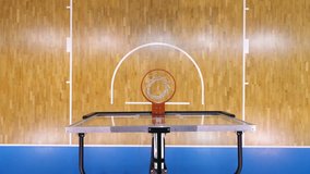 Drone aerial view of a big Basketball professional arena before the game started. 4k video - Powered by Shutterstock - Get 15% off with code: PIKWIZARD15