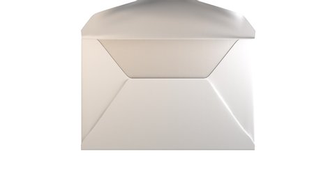 3D animation of a opening the envelope with layer to help in composition.