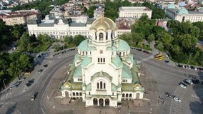 An amazing flight around the Alexander Nevsky cathedral in Sofia