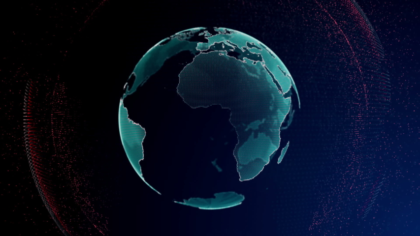 digital background globe futuristic space Royalty-Free Stock Footage #1041615220