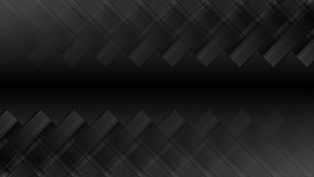 Geometric tech black glossy stripes abstract motion graphic design. Seamless looping. Video animation Ultra HD 4K 3840x2160