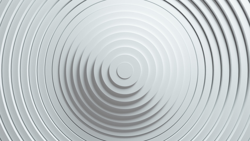 Abstract pattern of circles with the effect of displacement. White clean rings animation. Abstract background for business presentation. Seamless loop 4k 3d render | Shutterstock HD Video #1041630691