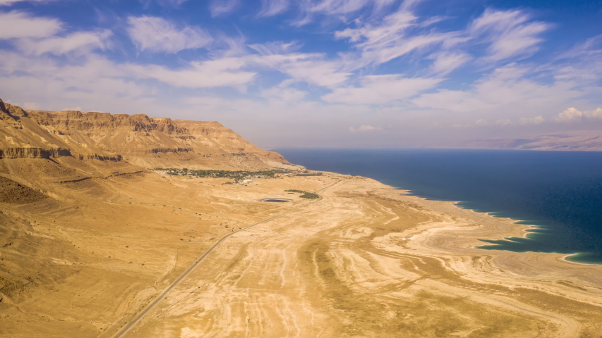 [HyperLapse] Clouds over the Dead Sea in Israel, 4k aerial drone timelapse 