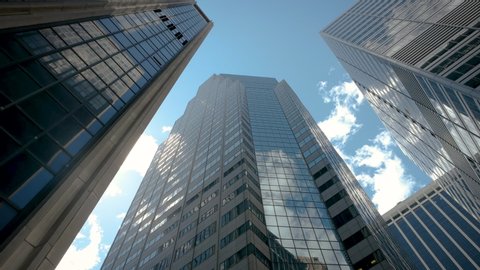 Look up Skyskraper in Financial District Manhattan, New York