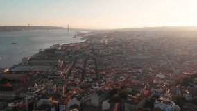 [2.7k 50fps, drone)Aerial footage Alfama, Lisbon, Portugal.