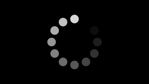 Loading Circle Icon On Black Background Stock Footage Video (100% ...