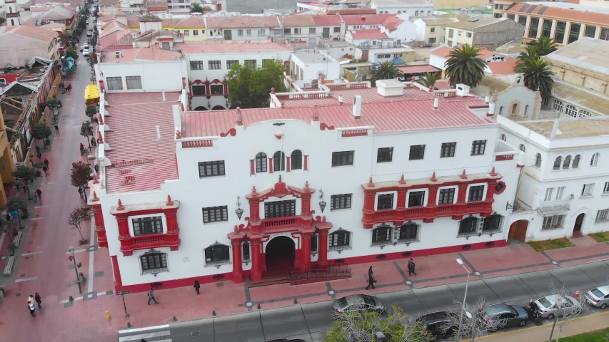 Building of the Court of Appeals (La Serena, Chile) aerial view