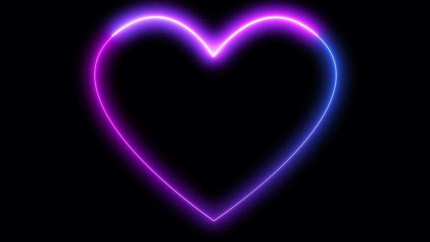 neon heart on black background Stock Footage Video (100% Royalty-free)  1041718207 | Shutterstock