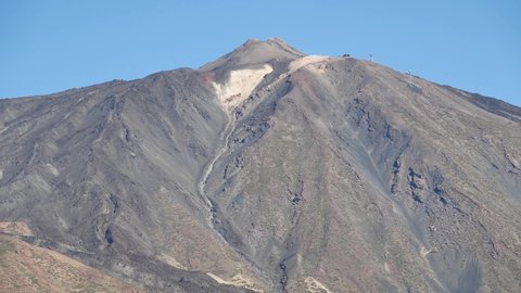 Tilt view of Volcano Teide, Tenerife island, Canary islands, Spain