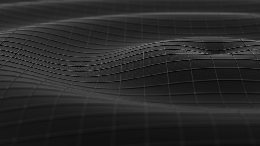 Abstract wavy surface with ripple effect. Curvature of space. 3d rendering. Loop. - Powered by Shutterstock - Get 15% off with code: PIKWIZARD15
