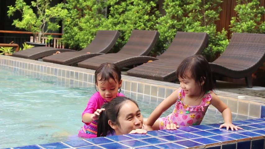 happy asian child girl enjoying summer Stock Footage Video (100% ...