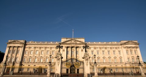 LONDON, ENGLAND, 05 AUGUST 2018: Buckingham Palace in London, The Queen's official London residence home and a working royal palace. 
