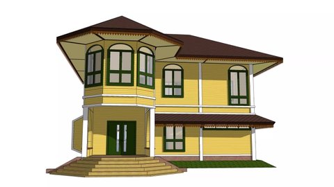 Movie of simulation for shade and shadow on tropical colonial house