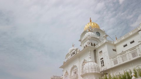 Amritsar, India - Circa October 2019. Devotees visited Golden temple in Amritsar.