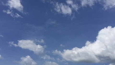 Time lapse of white clouds with blue  sky in background, Nature environment clouds, Moving Clouds. FULL HD.