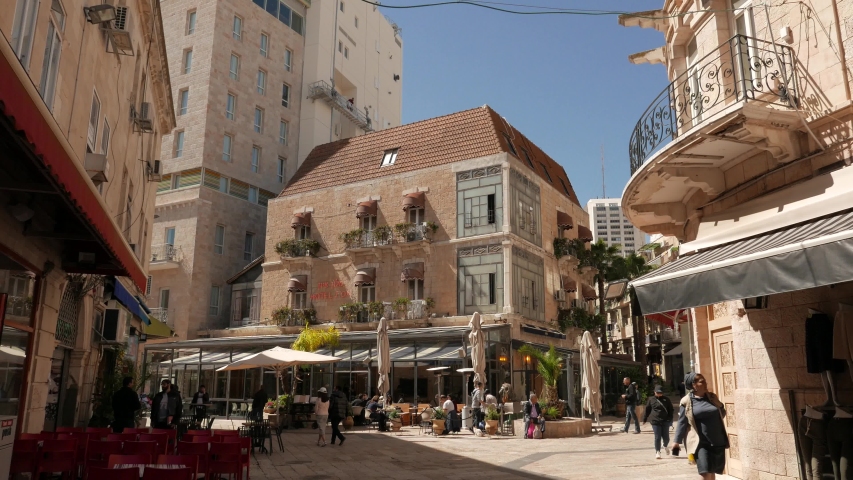 Jerusalem / Israel - 02 20 2019: Jerusalem streets