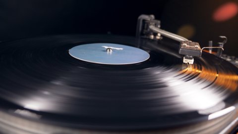 Turntable Vinyl Record Player On Background Stock Photo 701214166 ...