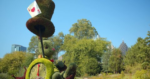 Alice in Wonderland Garden Sculptures at Atlanta Botanical Gardens