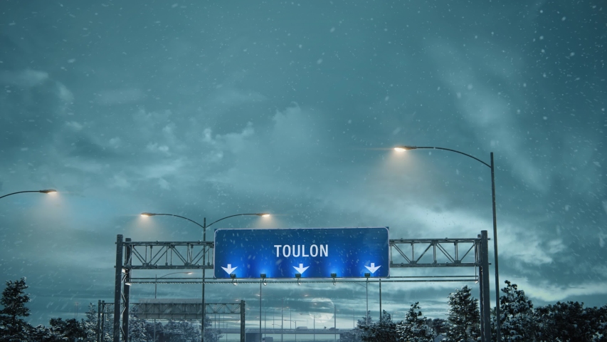 Airplane Landing Toulon in Christmas