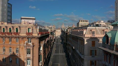 Landscape of the Beautiful Medieval Italian City of Genoa.