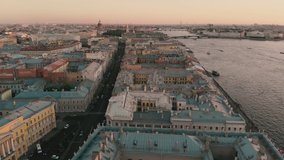 Saint Petersburg/Russia   Aerial video from Saint Petersburg     taken by drone camera