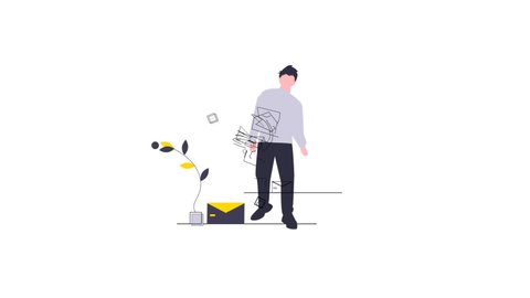 Businessman Workmate Walk Crying After Losing Stock Vector (Royalty ...