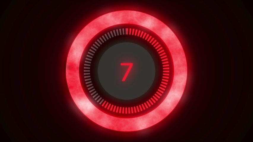 1 Minute Neon Digital Countdown V2, Backgrounds Motion Graphics ft