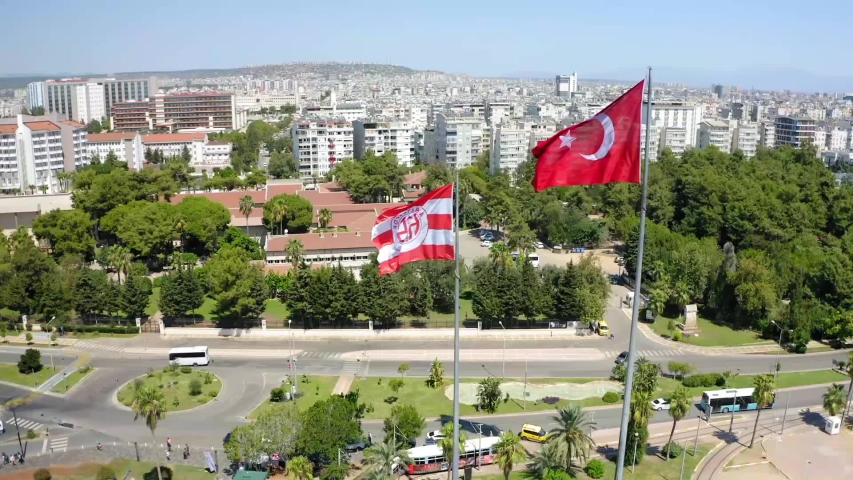 Aerial View of Antalya Konyaalti Street Drone Footage | Shutterstock HD Video #1041832213