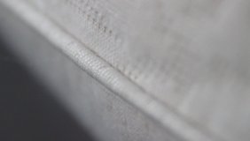 selective focus on the soft texture of the pillow fabric