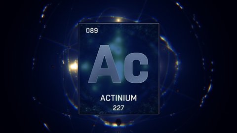Actinium Element 89 Periodic Table Seamlessly Stock Footage Video (100% ...