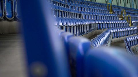 4K, Empty Rows and Seats of a Football Stadium