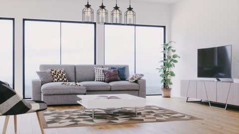 Contemporary Scandinavian Living Room Interior