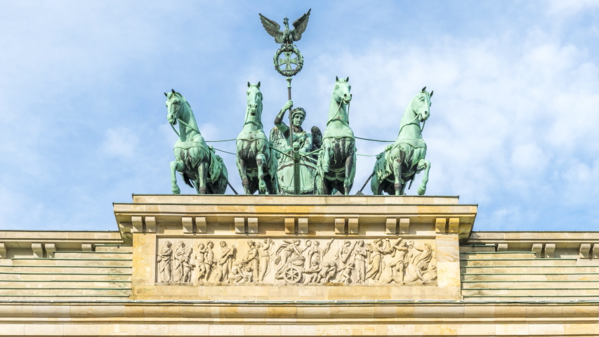 Berlin Brandenburg Gate Statue On Stock Footage Video 100 Royalty Free Shutterstock