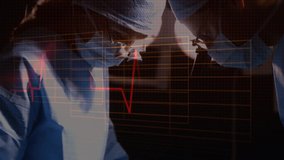 Animation of heartbeat monitor moving over surgeons in the operating theatre - Powered by Shutterstock - Get 15% off with code: PIKWIZARD15
