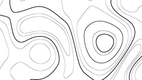 Circular wavelike movement of lines on a white 4k background