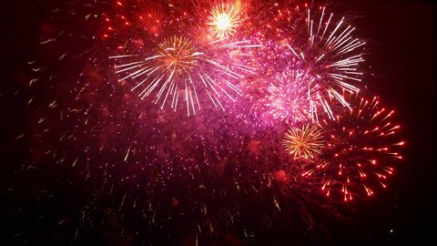 Fireworks explosions in 4K slow motion