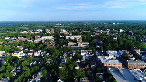 Princeton, NJ/United States - July 6, 2017.  Beautiful view of Princeton University's famous campus in New Jersey.  