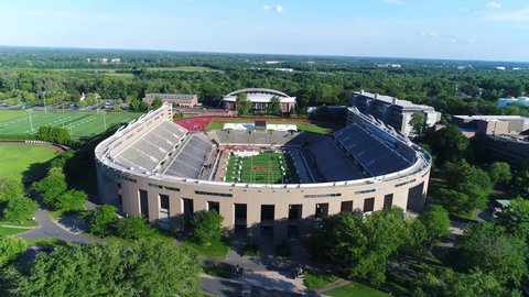 Princeton, NJ/United States - July 6, 2017.  Beautiful view of Princeton University's football field and athletic facilities.  