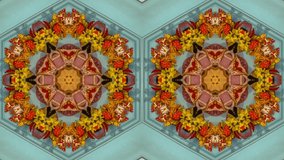 Conceptual remix of horizontal reflection Small scarecrow on a fall autumn door wreath - Powered by Shutterstock - Get 15% off with code: PIKWIZARD15