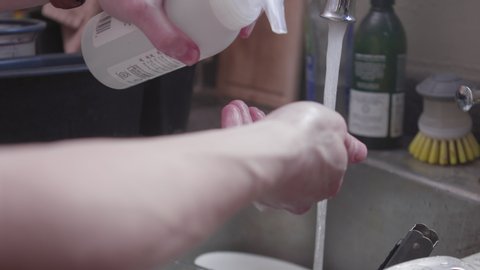Washing Hands In Slow Motion