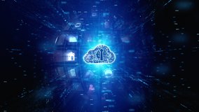 Secure Digital Data Network. Digital Cloud Computing Cyber Security. Technology background Concept. - Powered by Shutterstock - Get 15% off with code: PIKWIZARD15