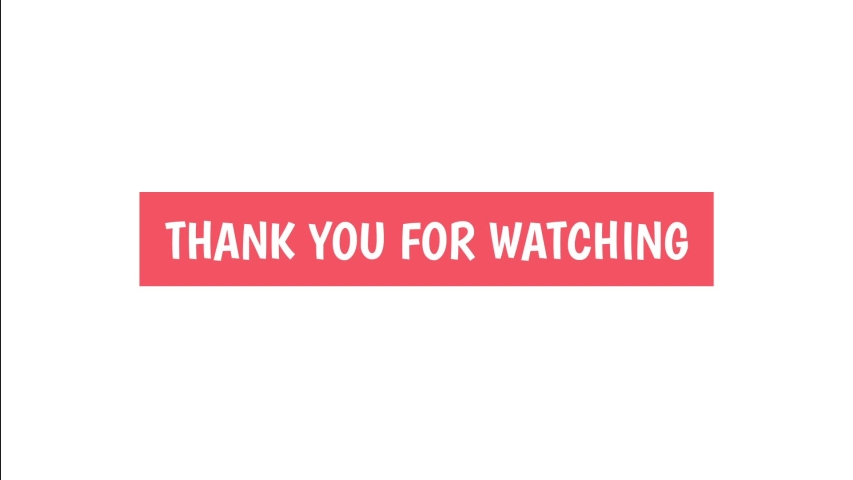 Thank You For Watching Motion Stock Footage Video 100 Royalty