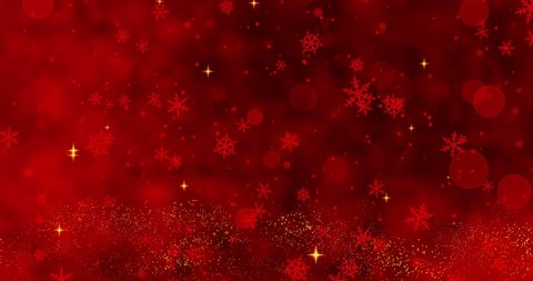 Red Confetti Snowflakes Bokeh Lights On Stock Footage Video (100% ...