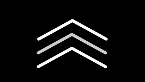 Arrows animation on a black background and Swipe up move animated 4k video